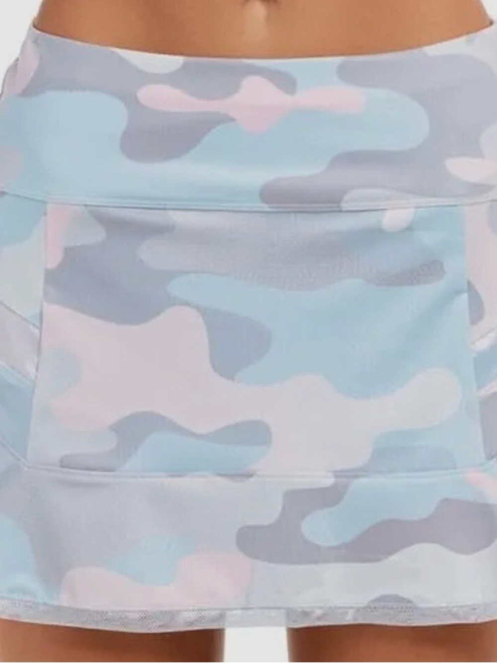 Lucky in Love XL Pastel Camo Tennis Golf Skirt in Pink, Blue, Gray new with tags